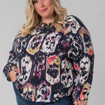 MEDALLION MIX TOP plus-size - AMOUR781