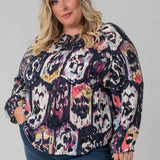 MEDALLION MIX TOP plus-size - AMOUR781