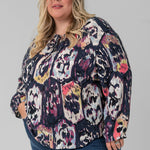 MEDALLION MIX TOP plus-size - AMOUR781