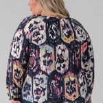 MEDALLION MIX TOP plus-size - AMOUR781