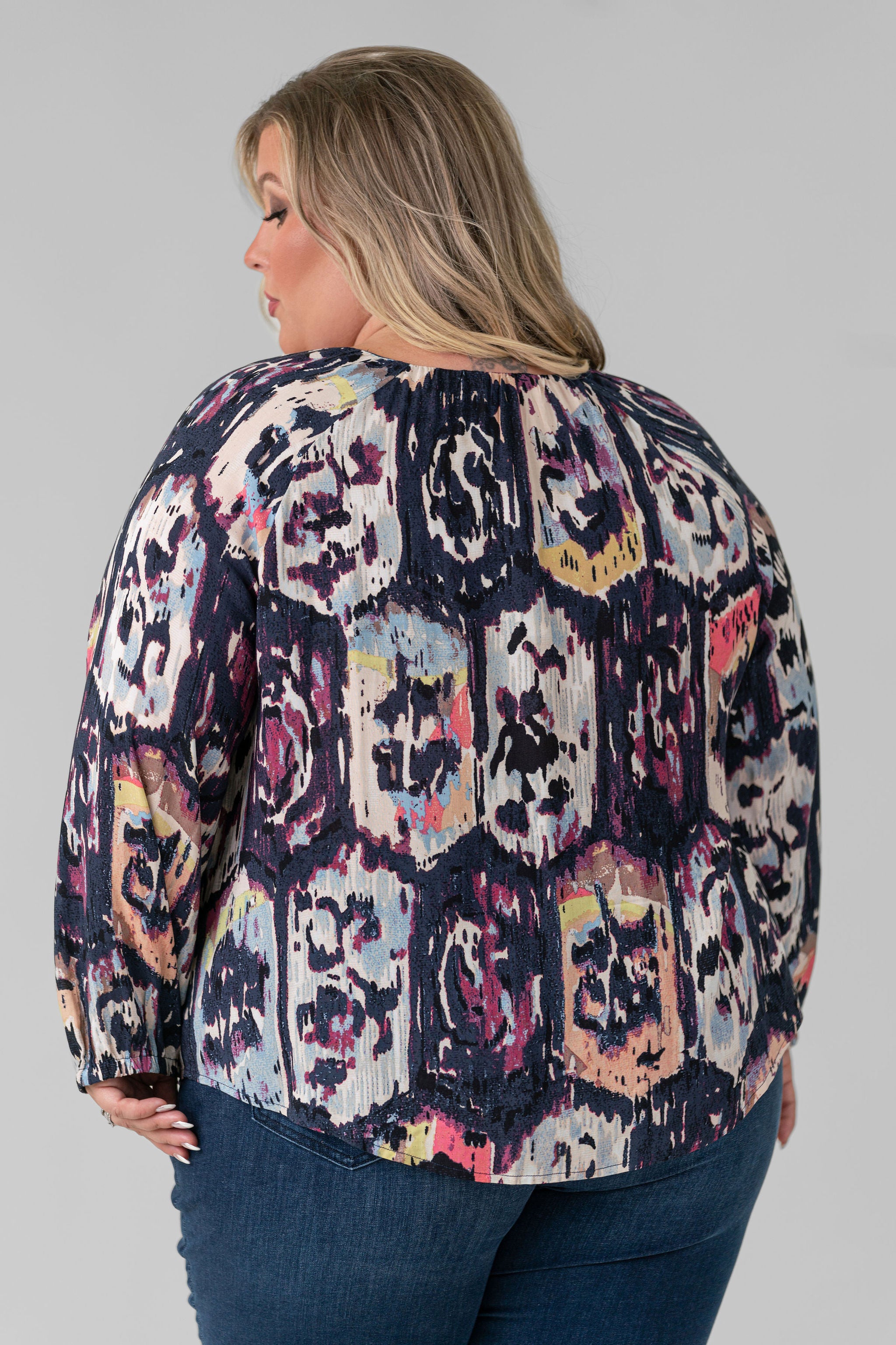 MEDALLION MIX TOP plus-size - AMOUR781