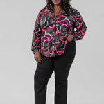 NEON DOODLE LIVE IN SHIRT plus-size - AMOUR781