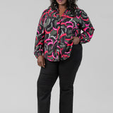 NEON DOODLE LIVE IN SHIRT plus-size - AMOUR781