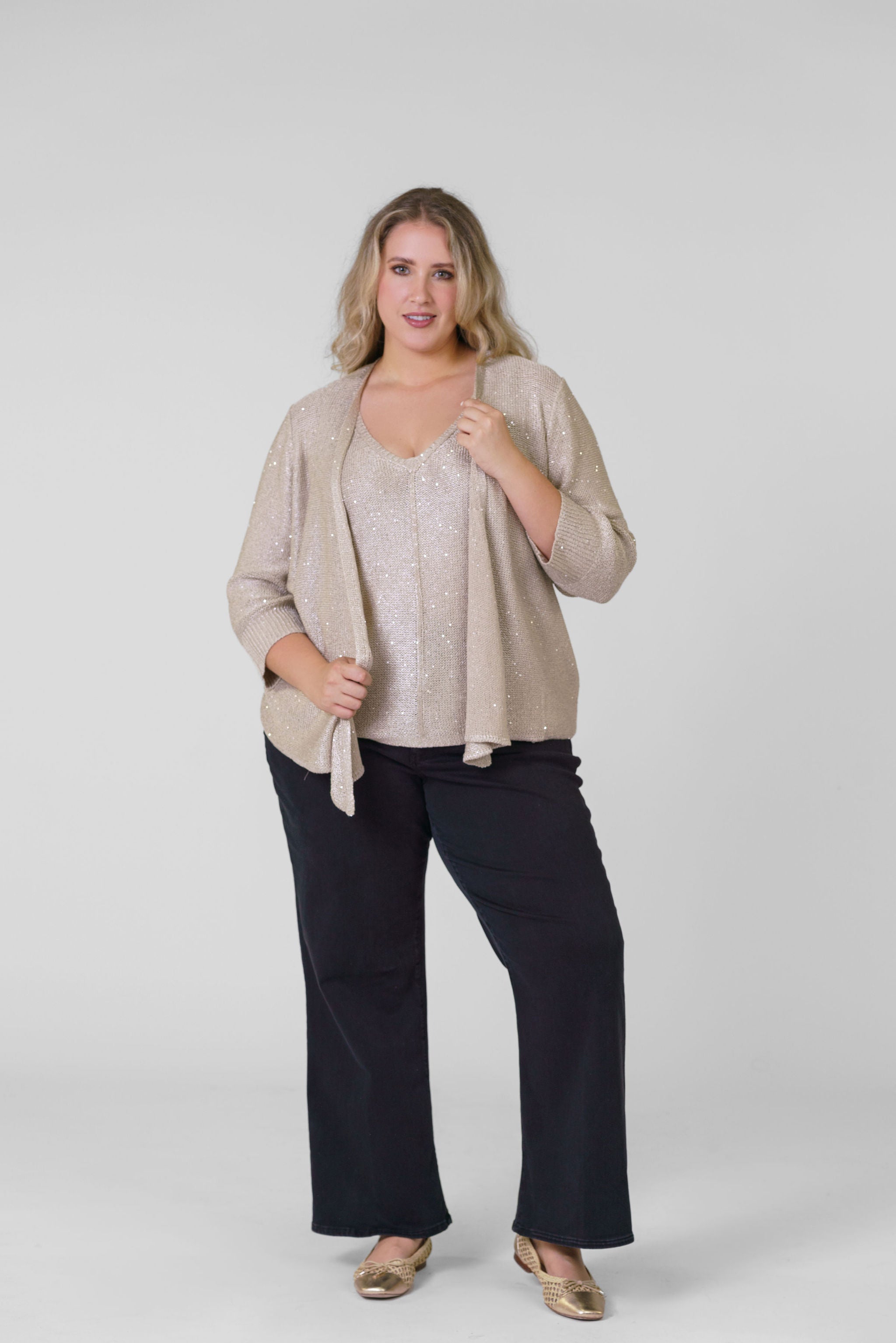 SUBTLE SPARKLE 4-WAY CARDIGAN - AMOUR781