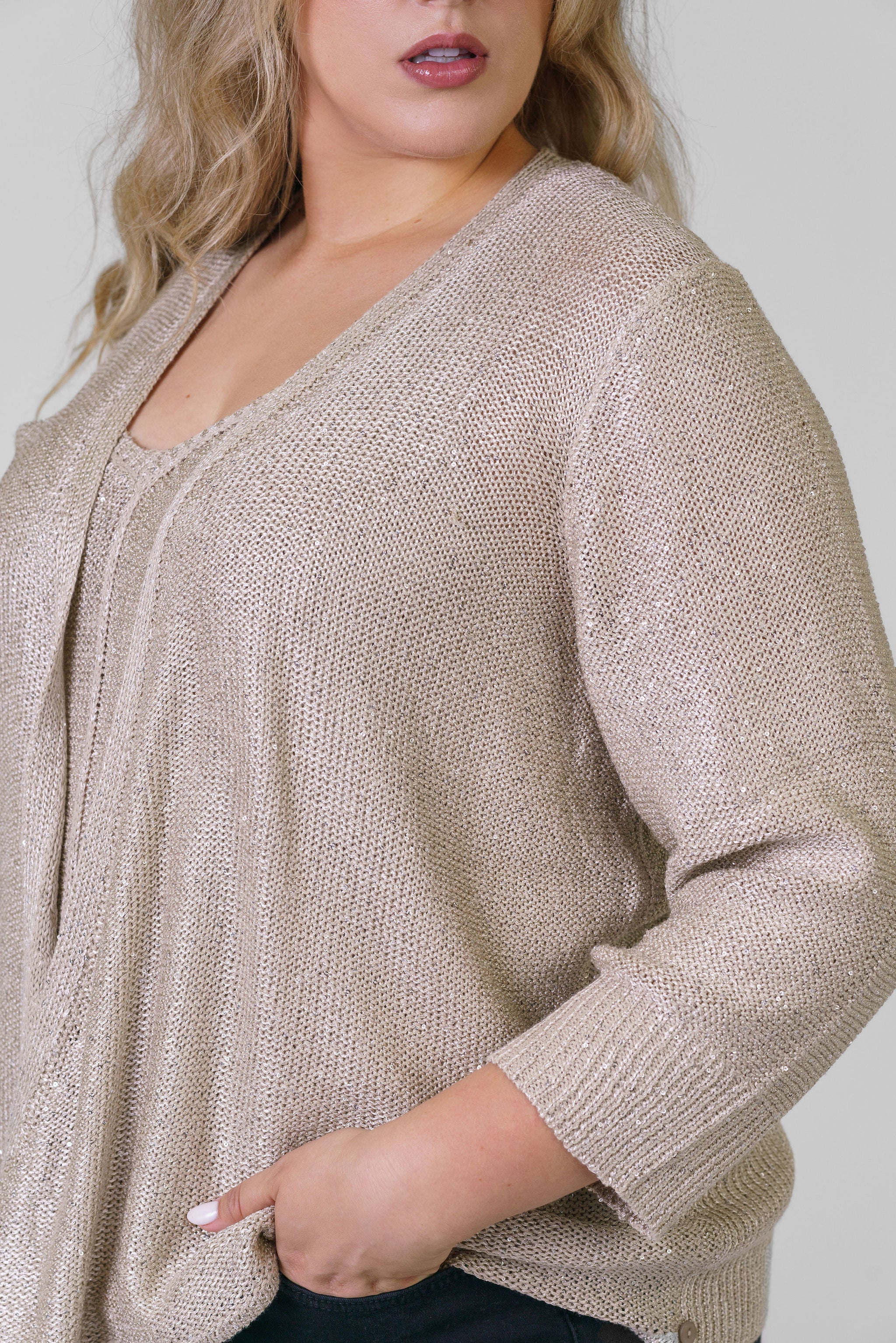 SUBTLE SPARKLE 4-WAY CARDIGAN - AMOUR781