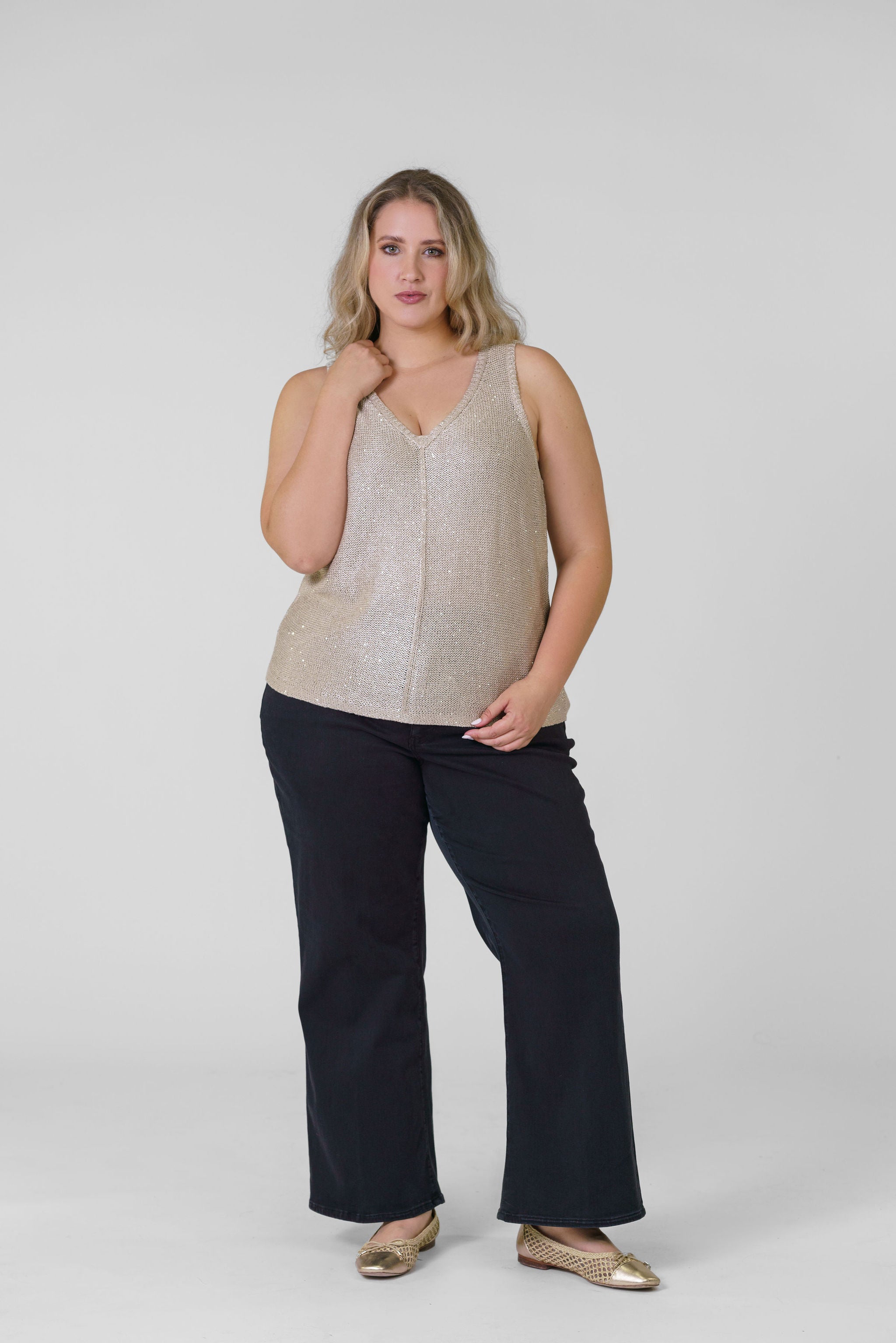 SUBTLE SPARKLE TANK plus-size - AMOUR781
