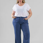 5 POCKET WIDE LEG TROUSER plus-size - AMOUR781