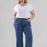 5 POCKET WIDE LEG TROUSER plus-size - AMOUR781