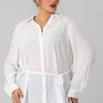 BELTED TUNIC BLOUSE plus-size - AMOUR781