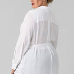 BELTED TUNIC BLOUSE plus-size - AMOUR781