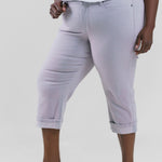 MARILYN STRAIGHT CROP CUFF JEANS plus-size - AMOUR781