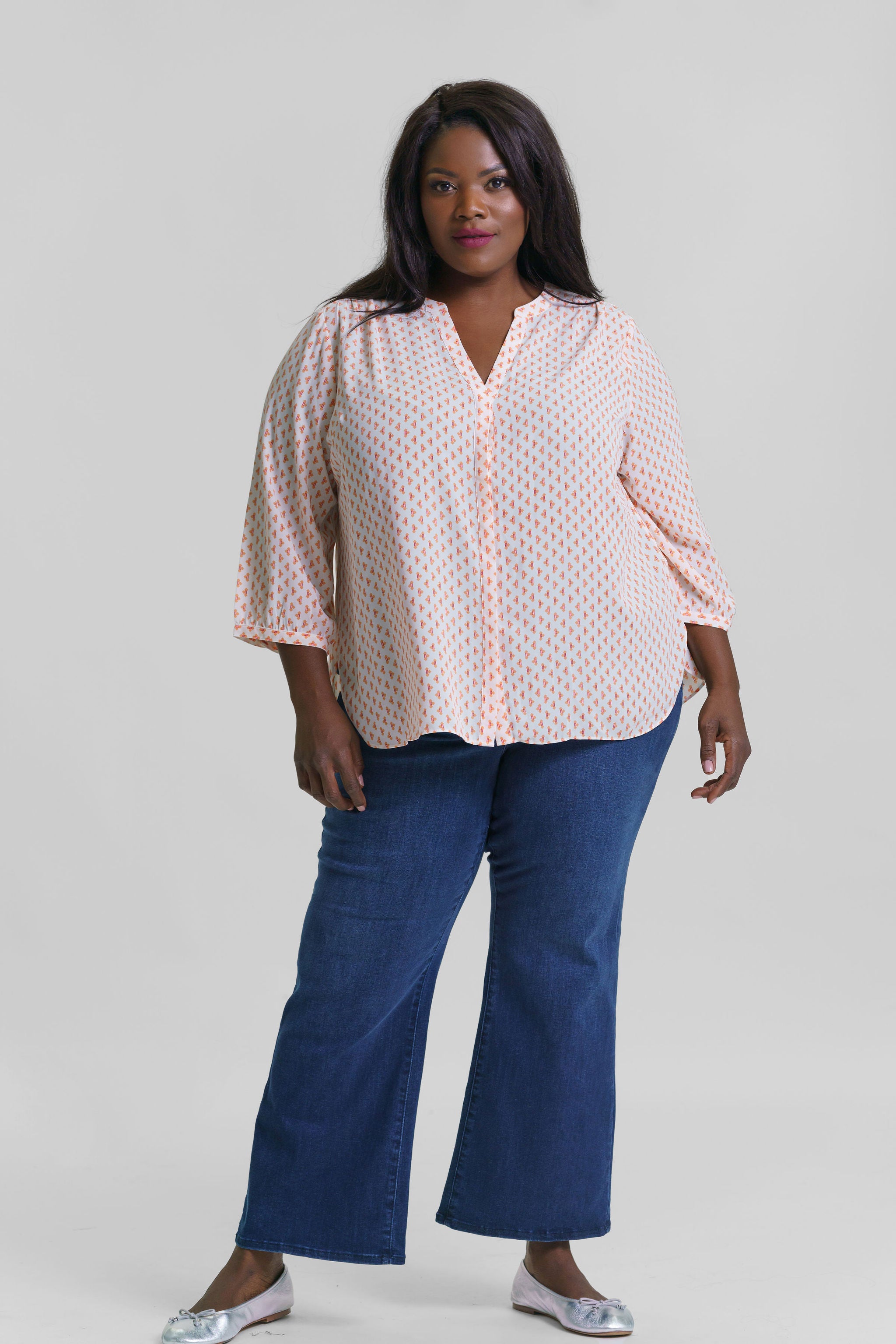 PINTUCK BLOUSE - Chez Geo plus-size - AMOUR781