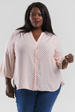 PINTUCK BLOUSE - Chez Geo plus-size - AMOUR781