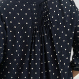 PINTUCK BLOUSE - Indigo Dot plus-size - AMOUR781