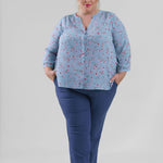 PINTUCK BLOUSE - Mountain Path plus-size - AMOUR781