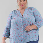 PINTUCK BLOUSE - Mountain Path plus-size - AMOUR781