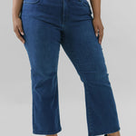 WAIST MATCH HIGH RISE MAJOR WIDE LEG JEAN plus-size - AMOUR781