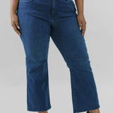 WAIST MATCH HIGH RISE MAJOR WIDE LEG JEAN plus-size - AMOUR781