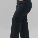 WAIST MATCH HIGH RISE MAJOR WIDE LEG JEAN plus-size - AMOUR781