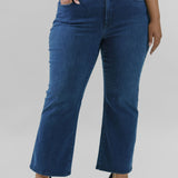 WAIST MATCH HIGH RISE MAJOR WIDE LEG JEAN plus-size - AMOUR781