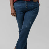 ALINA HIGH RISE BUTTON FLY JEANS plus-size - AMOUR781