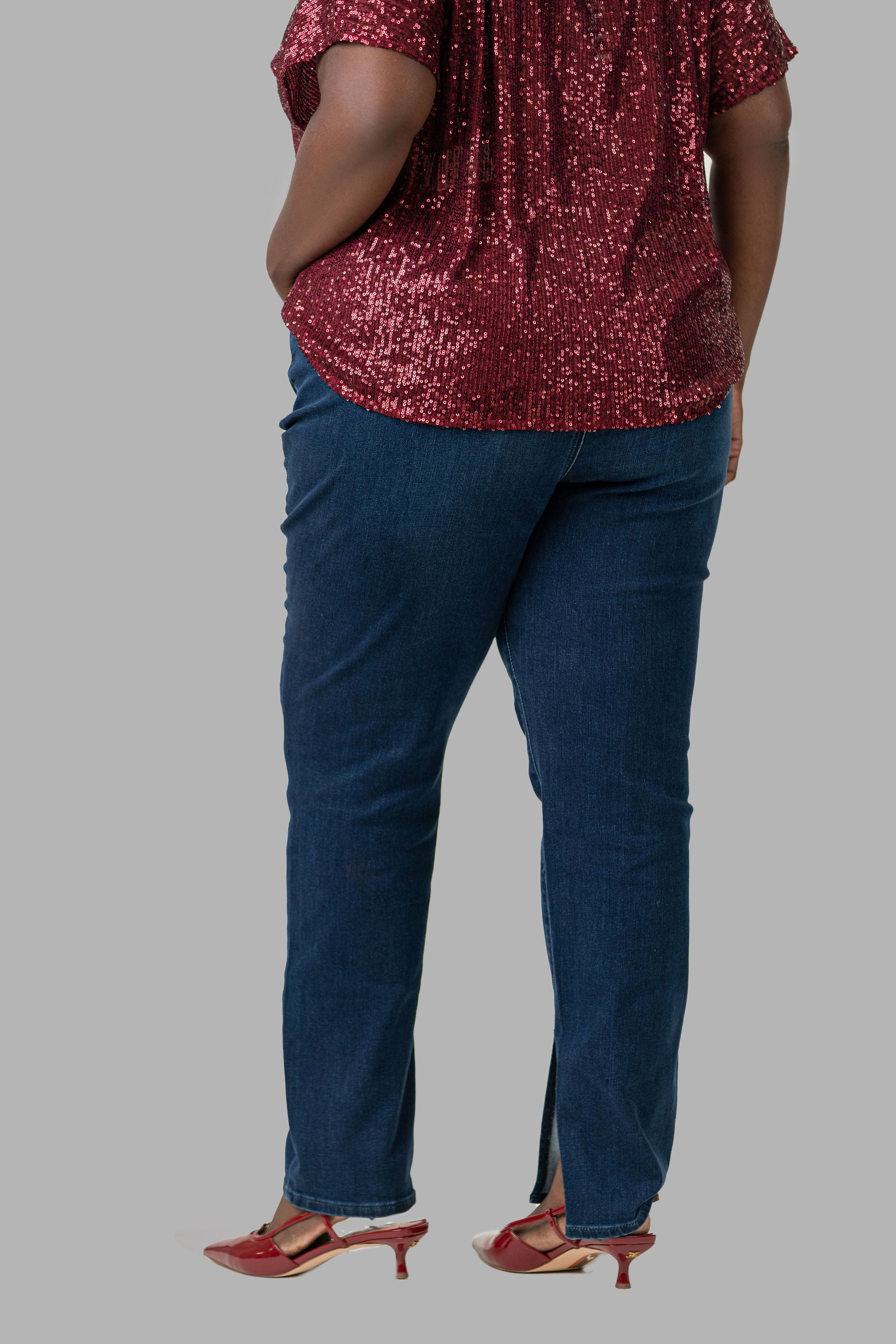 ALINA HIGH RISE BUTTON FLY JEANS plus-size - AMOUR781