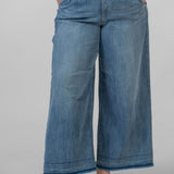 MONA WIDE LEG TROUSER ANKLE JEANS - AMOUR781