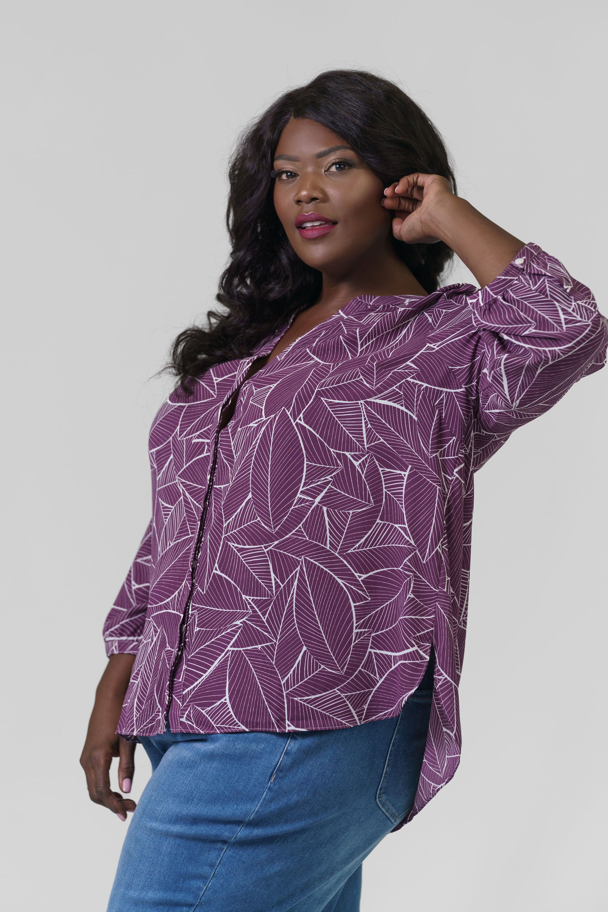 PINTUCK BLOUSE - Burton Valley plus-size - AMOUR781