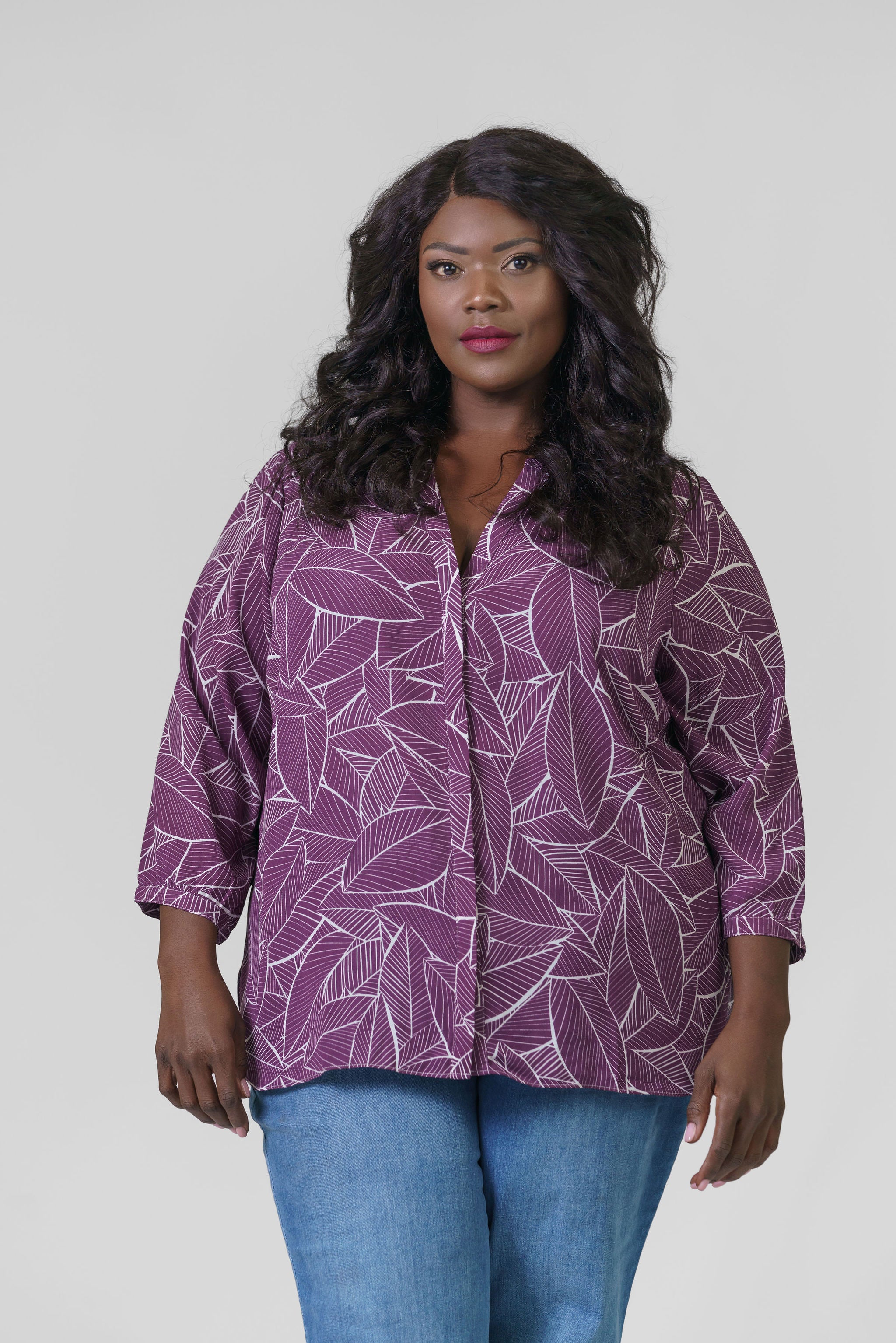 PINTUCK BLOUSE - Burton Valley plus-size - AMOUR781