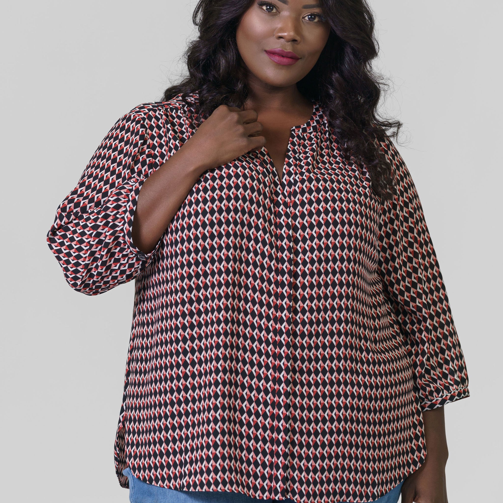 PINTUCK BLOUSE - Darby Peak - AMOUR781