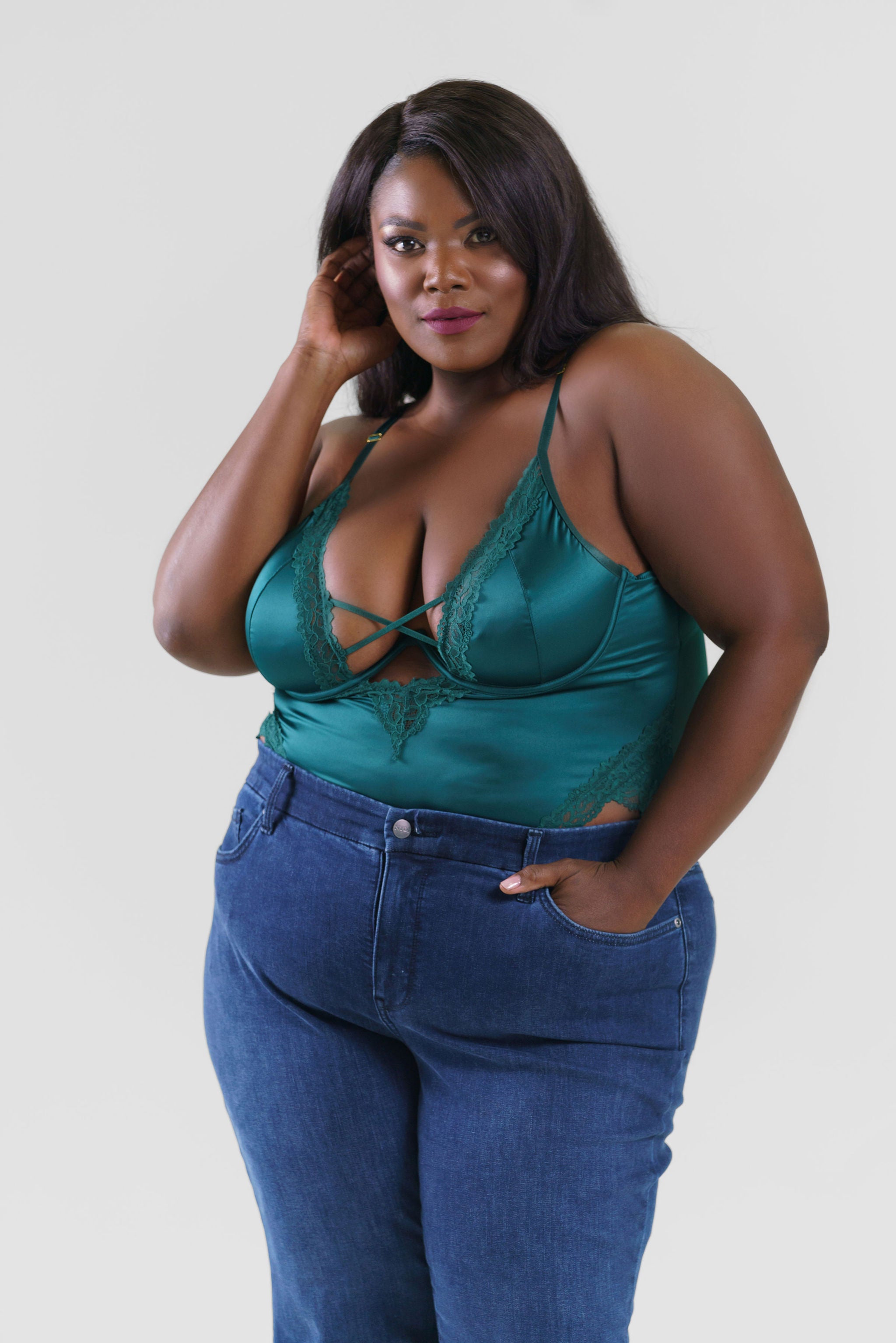 MARA STRAPPY TEDDY plus-size - AMOUR781