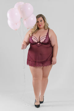 WYNTER CAGE BABYDOLL plus-size - AMOUR781