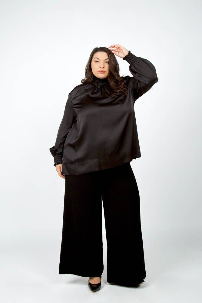 PLEATED TOP plus-size - AMOUR781