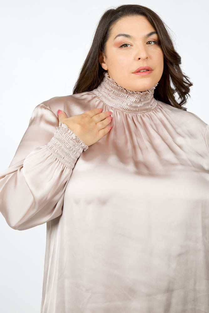 PLEATED TOP plus-size - AMOUR781
