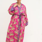 BAGHEERA ECO SATIN ROBE plus-size - AMOUR781