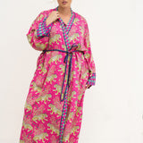 BAGHEERA ECO SATIN ROBE plus-size - AMOUR781