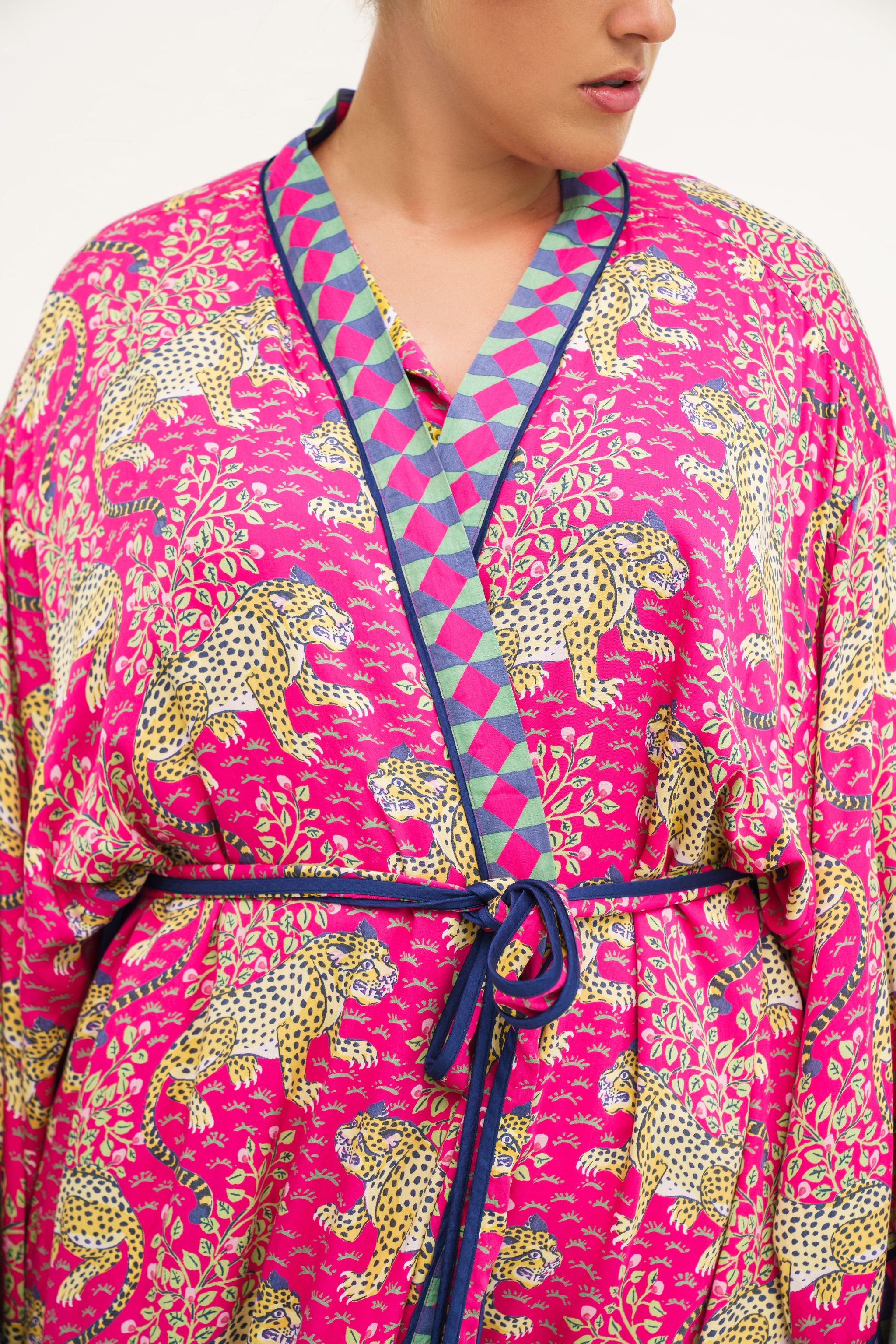 BAGHEERA ECO SATIN ROBE plus-size - AMOUR781