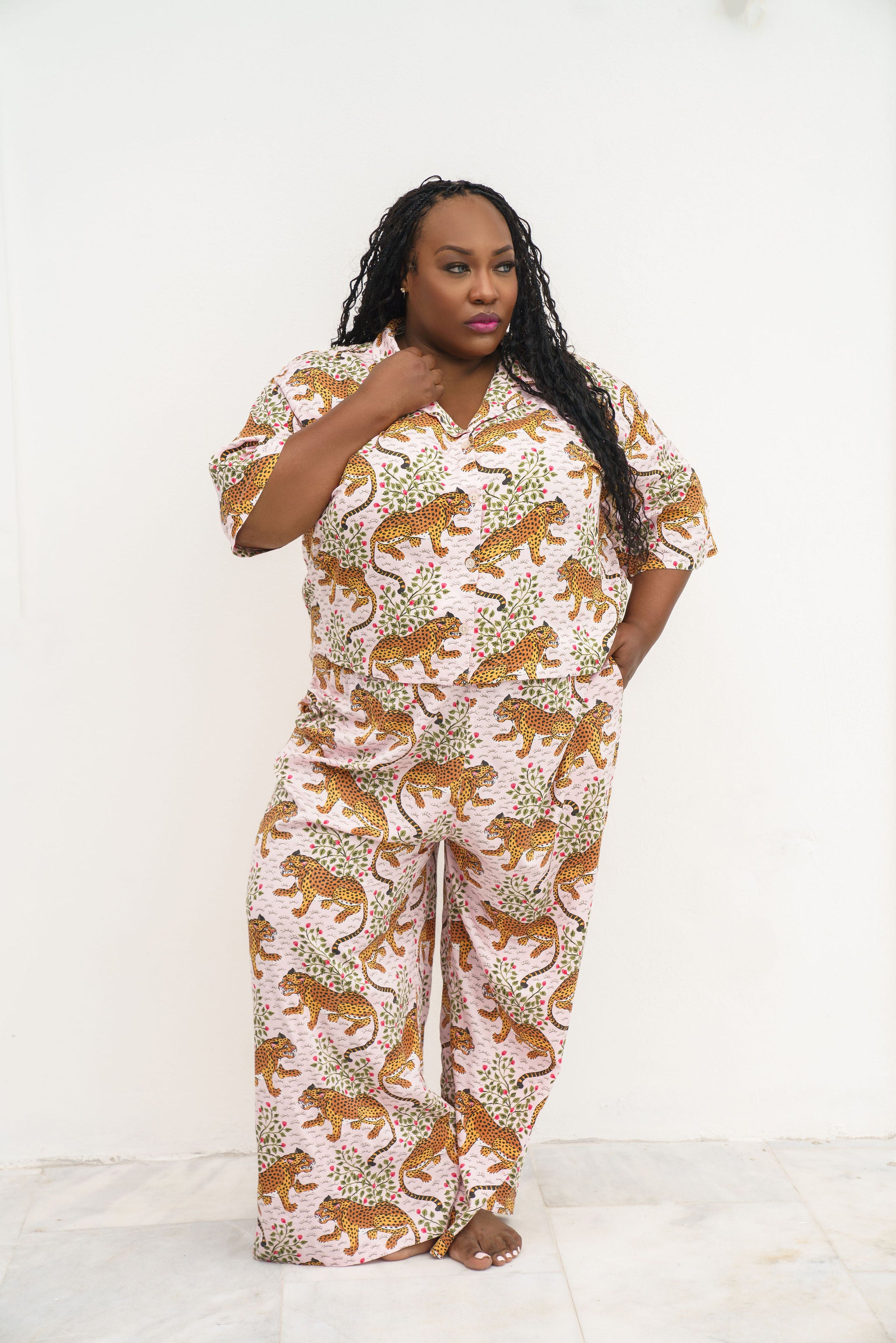 BAGHEERA LONG PJ SET plus-size - AMOUR781