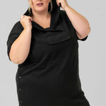 SHORT SLEEVE HOODIE plus-size - AMOUR781