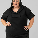 SHORT SLEEVE HOODIE plus-size - AMOUR781