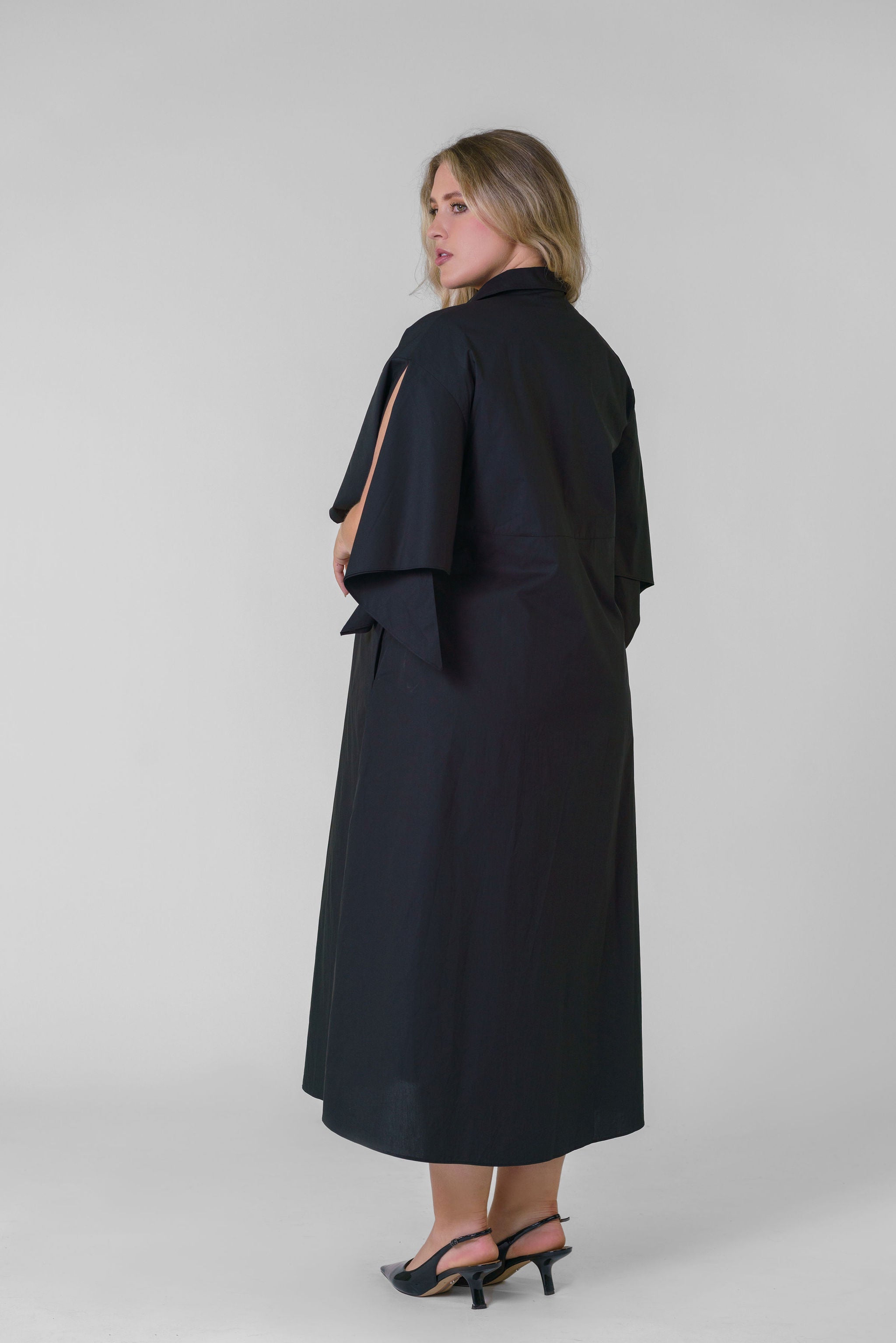 BOW SLEEVE MAXI DRESS plus-size - AMOUR781