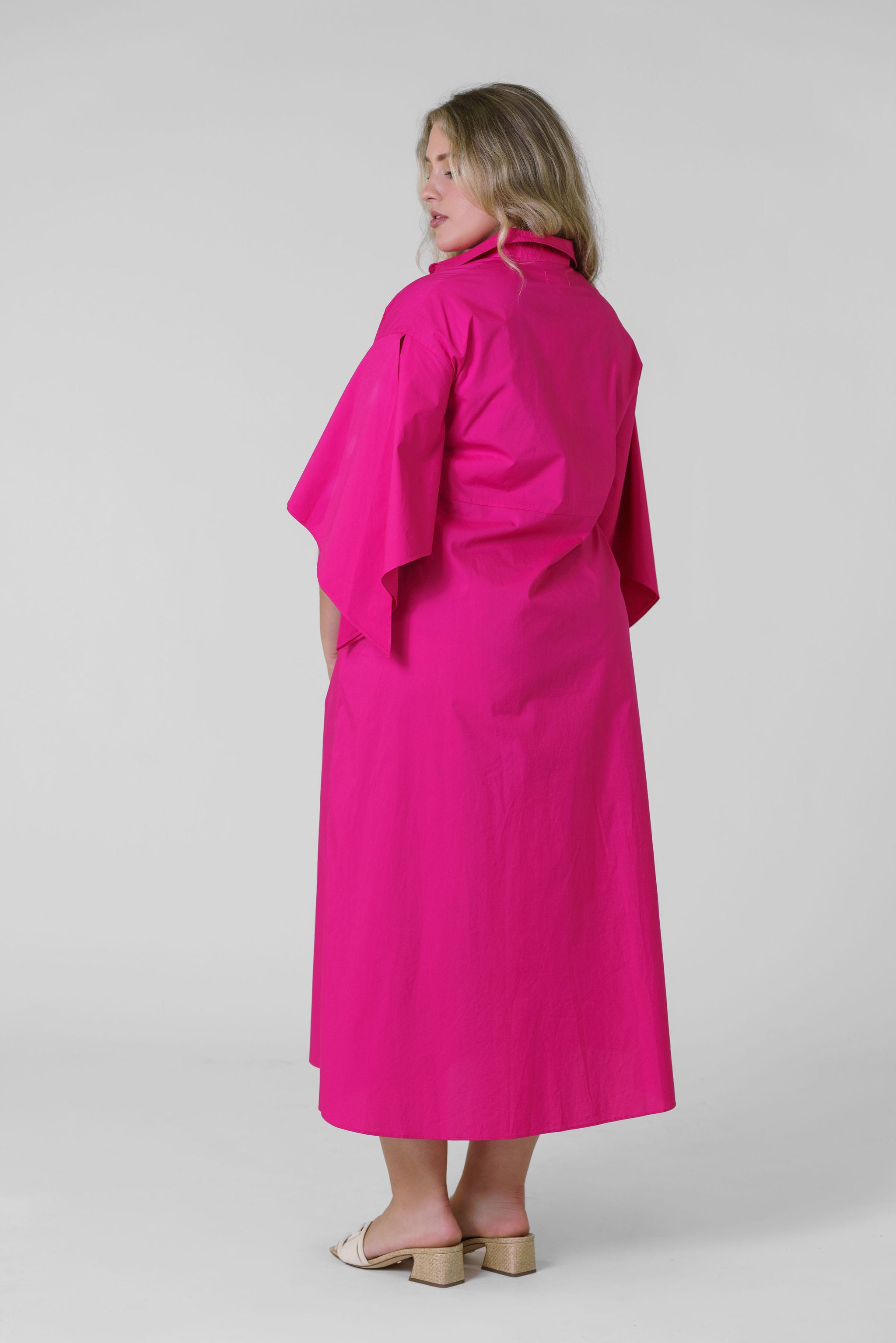 BOW SLEEVE MAXI DRESS plus-size - AMOUR781