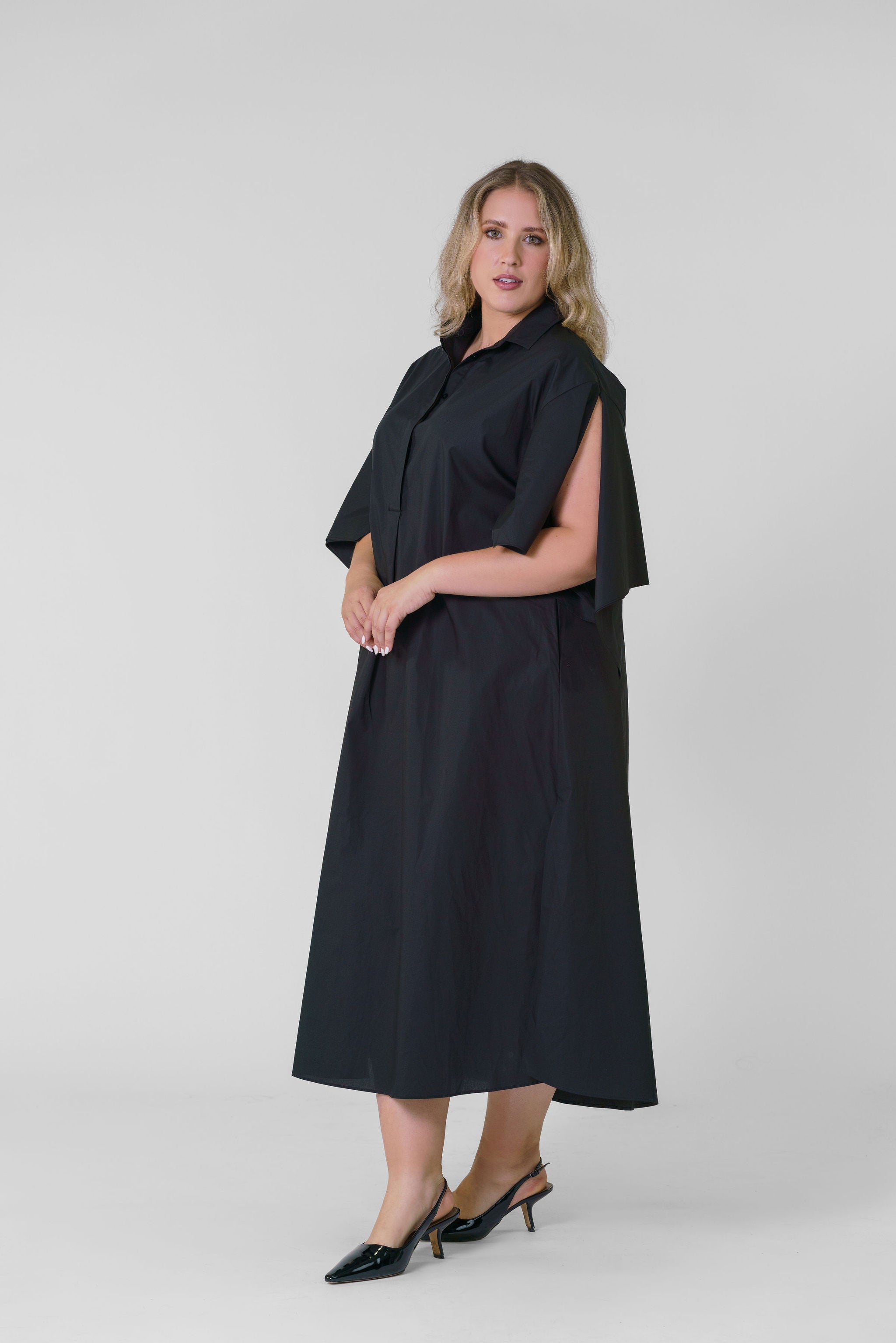 BOW SLEEVE MAXI DRESS plus-size - AMOUR781