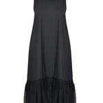 PINSTRIPE SHIFT DRESS WITH LACE HEM plus-size - AMOUR781