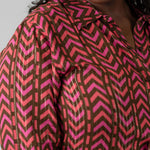 IKAT BUTTON DOWN plus-size - AMOUR781