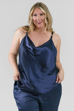 COWL NECK CAMI TOP plus-size - AMOUR781