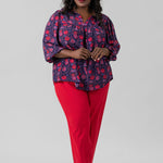 PRINTED BLOUSE plus-size - AMOUR781