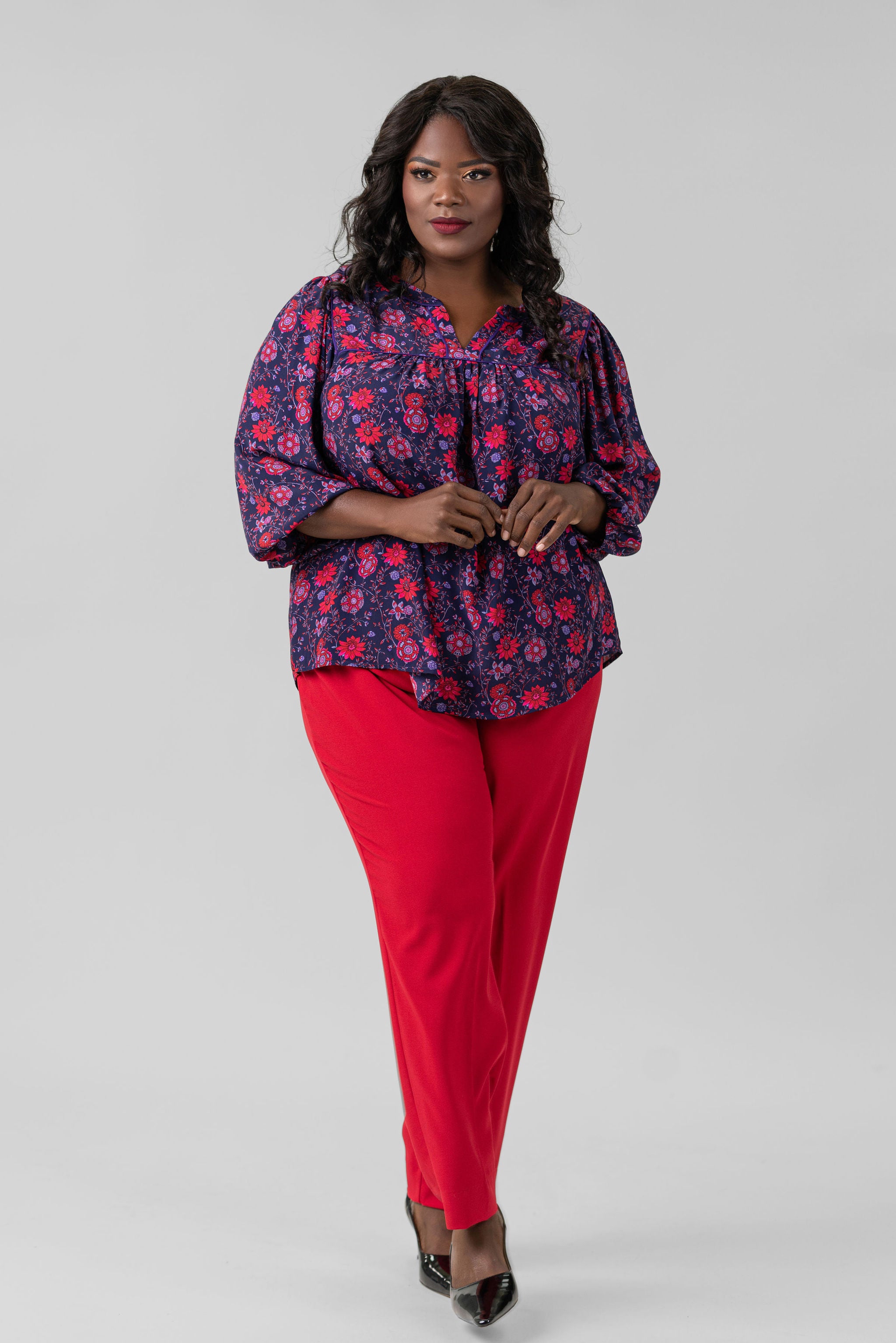 PRINTED BLOUSE plus-size - AMOUR781