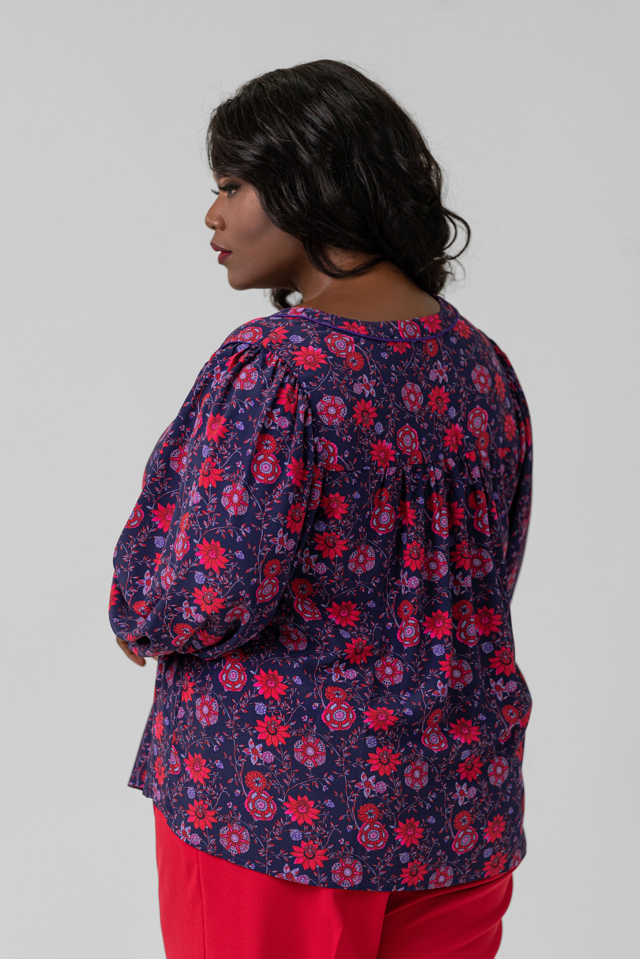 PRINTED BLOUSE plus-size - AMOUR781