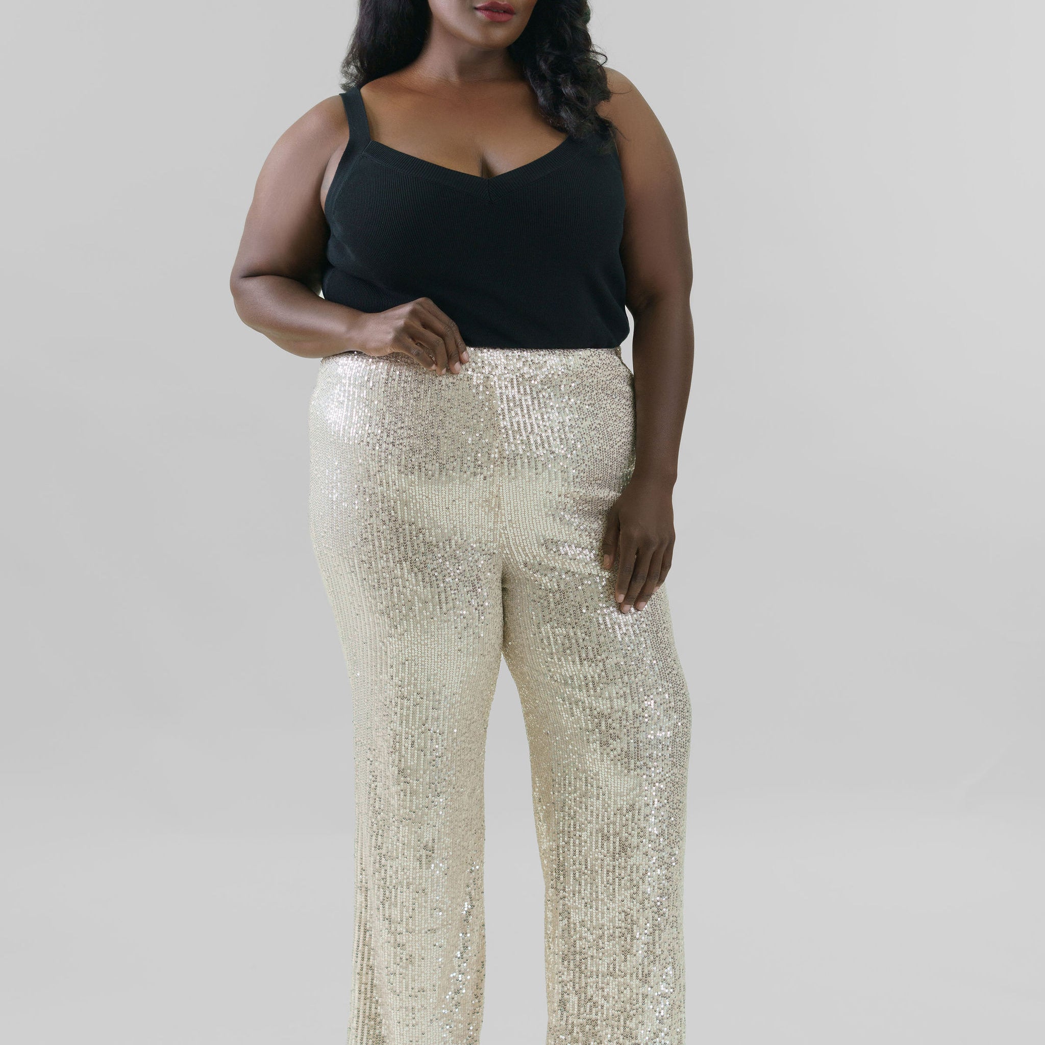 SEQUIN BELL PARTY PANT plus-size - AMOUR781